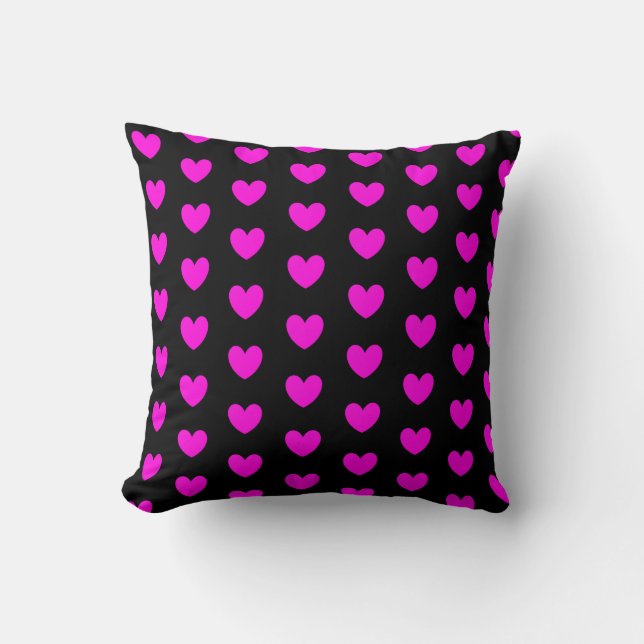 Lovely Heart Pattern Throw Pillow (Front)