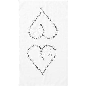 Lovely heart shaped text cat mom tablecloth