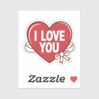 Lovely Heart Valentine Day Sticker