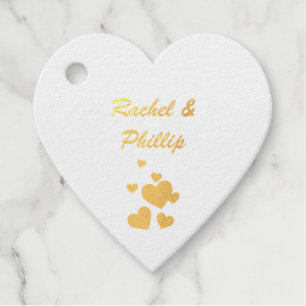 Lovely Hearts Foil Favor Tags