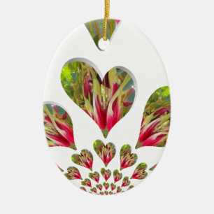 Lovely Hearts Humanitarian Day The World Needs Lov Ceramic Ornament