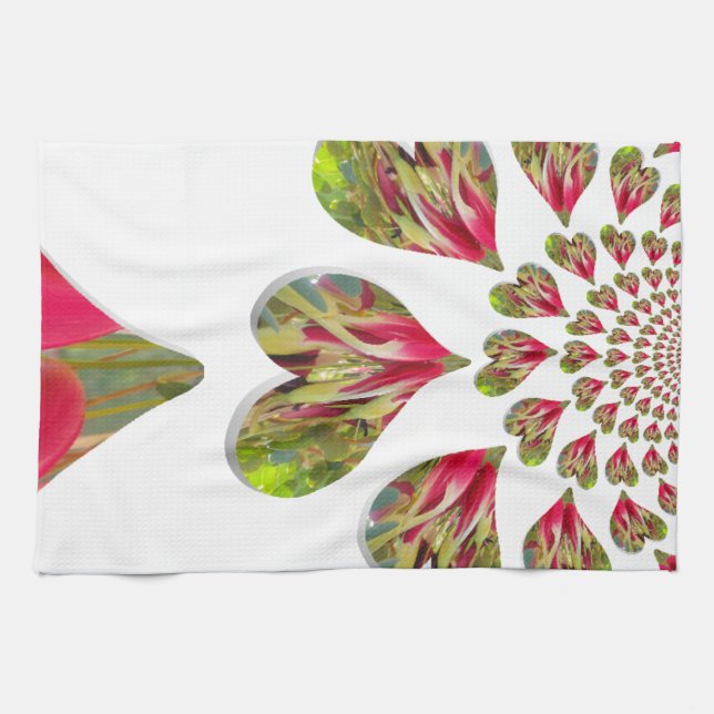 Lovely Hearts Humanitarian Day The World Needs Lov Kitchen Towel (Horizontal)