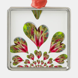 Lovely Hearts Humanitarian Day The World Needs Lov Metal Ornament