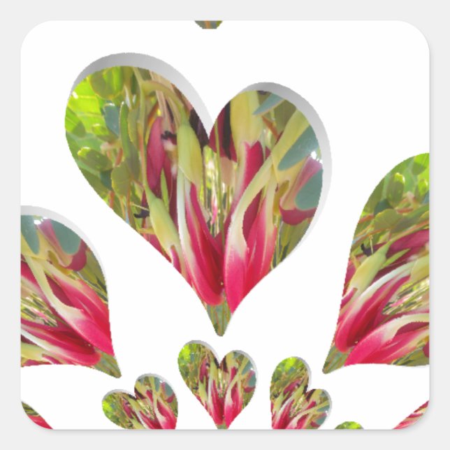 Lovely Hearts Humanitarian Day The World Needs Lov Square Sticker (Front)