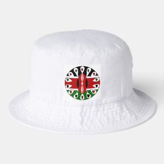 Lovely Hearts Kenya: Flag Art Motif Bucket Hat
