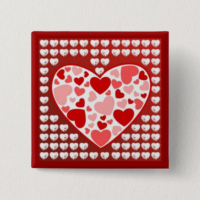 Lovely Hearts Pinback Button (Front)