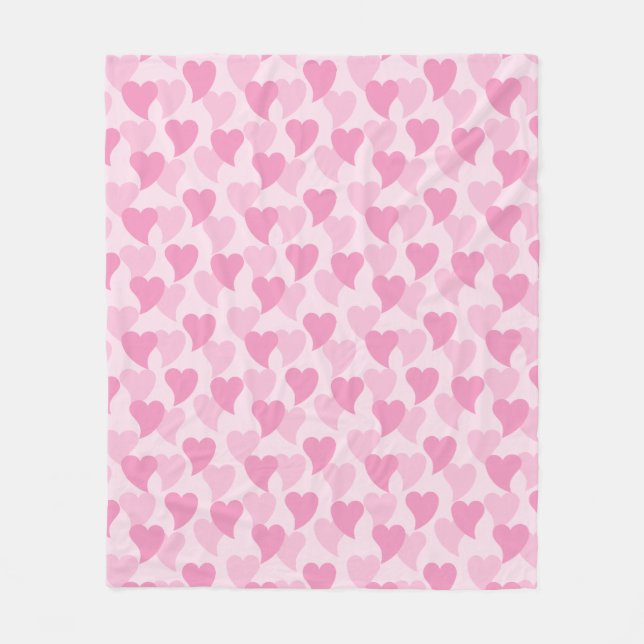 Lovely Hearts Seamless Pattern Fleece Blanket (Front)