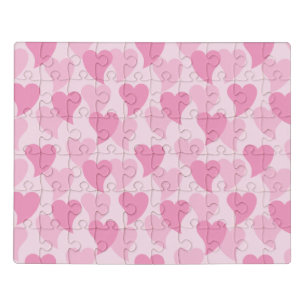 Lovely Hearts Seamless Pattern Jigsaw Puzzle