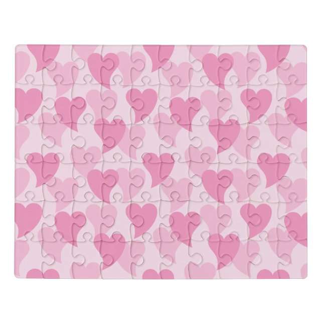 Lovely Hearts Seamless Pattern Jigsaw Puzzle (Puzzle Horizontal)