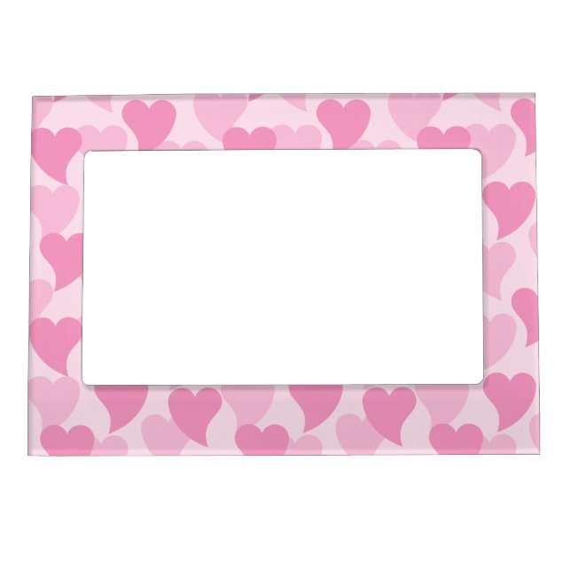 Lovely Hearts Seamless Pattern Magnetic Frame (Front)