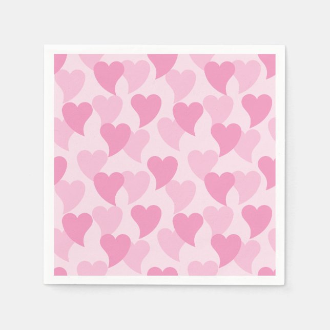 Lovely Hearts Seamless Pattern Napkins (Front)