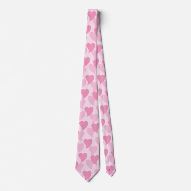 Lovely Hearts Seamless Pattern Neck Tie (Front)
