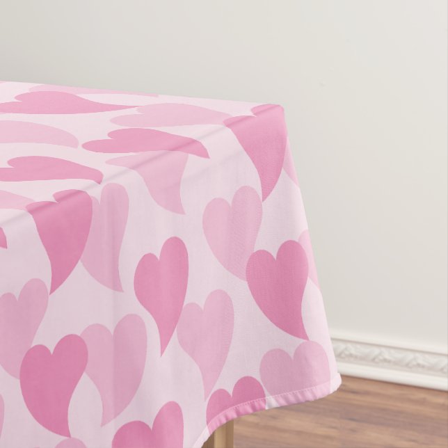Lovely Hearts Seamless Pattern Tablecloth (In Situ)