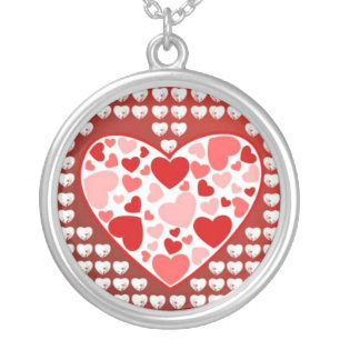 Lovely Hearts Silver Plated Necklace
