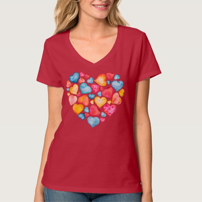 Lovely Hearts Tee - Valentine's Tee  (Front)