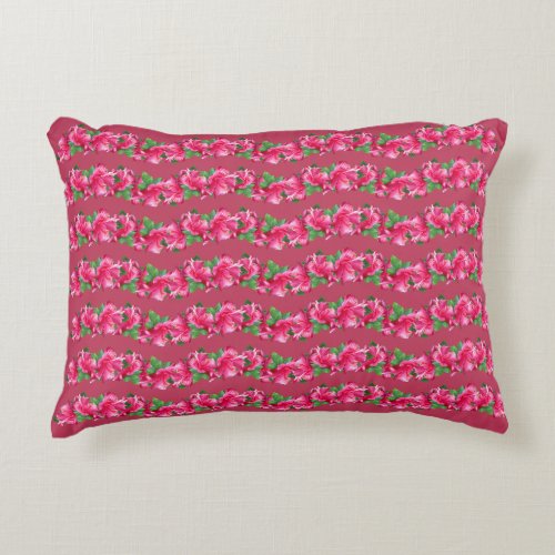 Lovely Hibiscus Floral Leis Accent Pillow