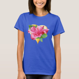 Lovely Hibiscus Heart T-shirt