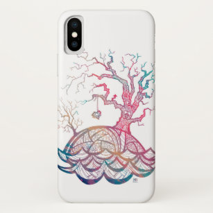 Lovely Hill Intricate Heart Tree illustration iPhone X Case