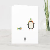Lovely Holiday! Cute Penguin | Funny Christmas Holiday Card (Back)