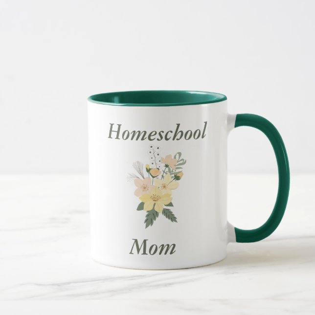 Lovely Homeschool Mom Floral Mug (Right)