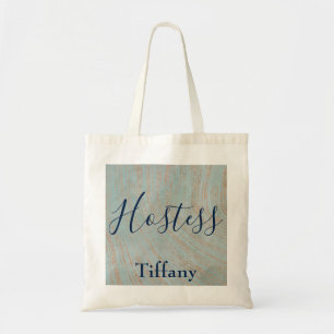 Lovely Hostess Blue Copper Tote Bag