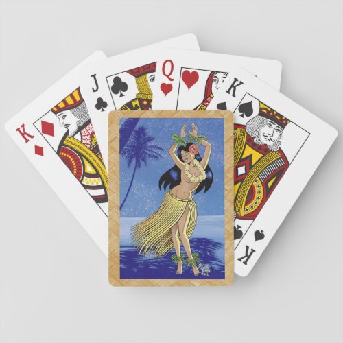 Lovely Hula Maiden Poker Cards