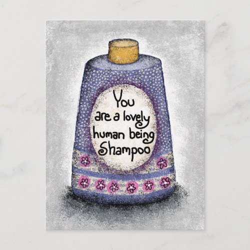 Lovely Human Shampoo Postcard