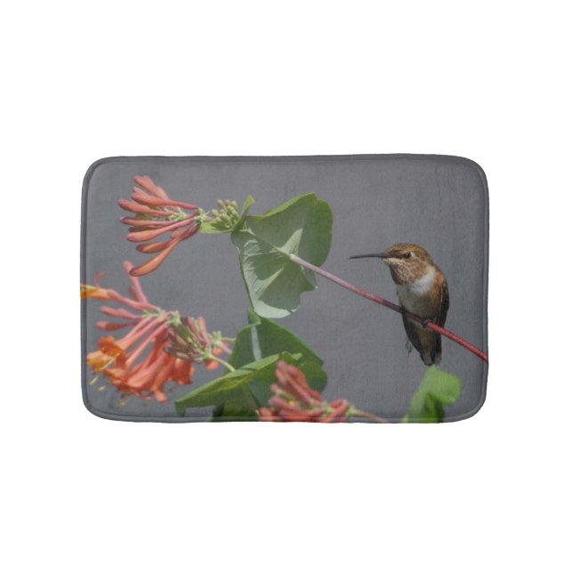Lovely Hummingbird Bathroom Mat (Front)