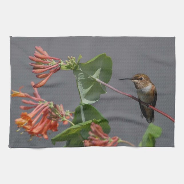Lovely Hummingbird Kitchen Towel (Horizontal)