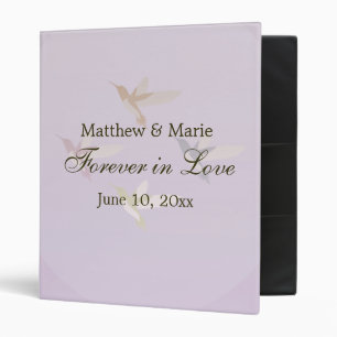Lovely Hummingbirds Wedding Forever in Love 3 Ring Binder