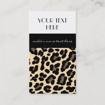 Lovely In Leopard Business Card by cami7669 at Zazzle