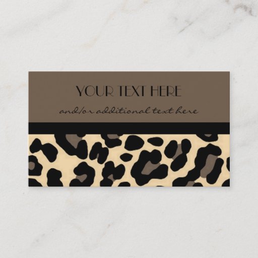 Customizable Lovely in Leopard Business Cards