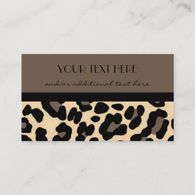 Lovely in Leopard Business Card (Front)