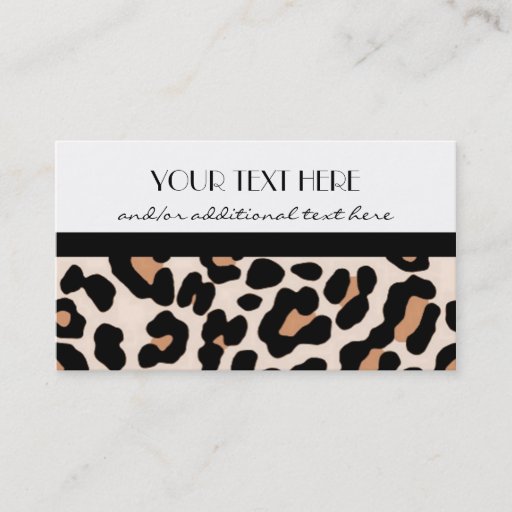 Customizable Lovely in Leopard Business Cards