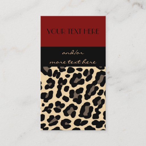 Customizable Lovely in Leopard Business Card