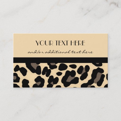 Customizable Lovely in Leopard Business Cards