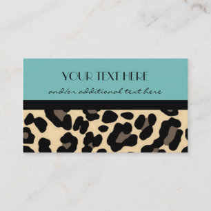 Lovely in Leopard, Robin's Egg Blue Business Card