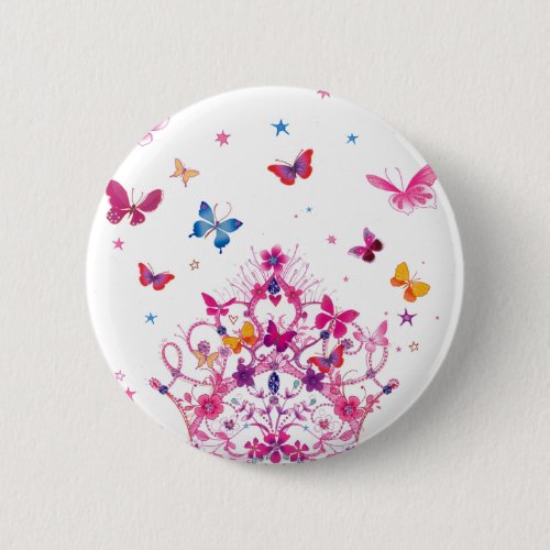 Lovely Infinity Butterfly Pinback Button