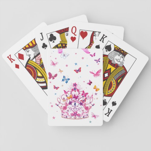 Lovely Infinity Butterfly Playing Cards