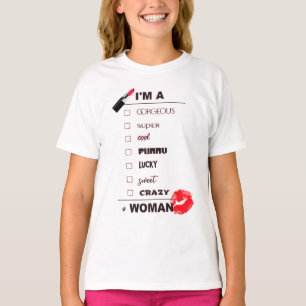 Lovely inscription with red lipstick and lips T-Shirt