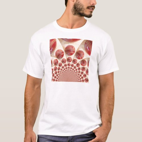 Lovely International Cricket Red Leather Ball T_Shirt