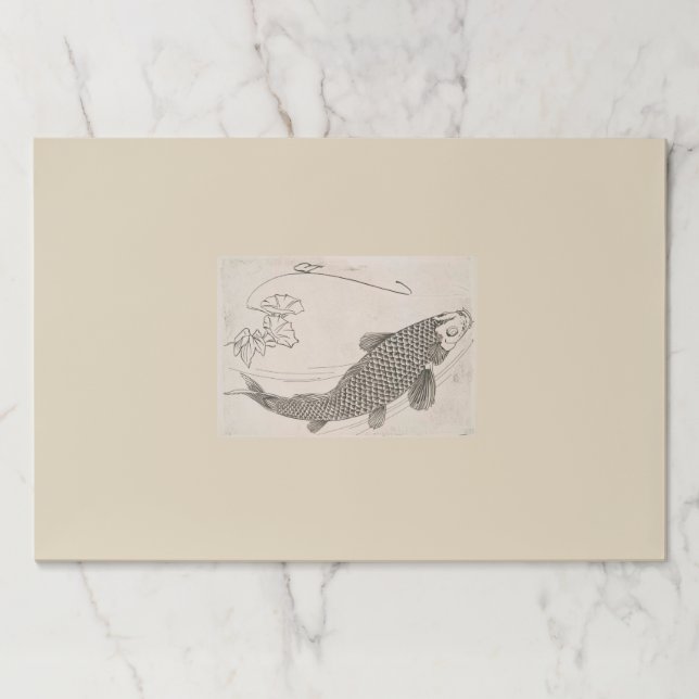 LOVELY JAPANESE FISH TEAR AWAY PAPER PLACEMATS (Front)