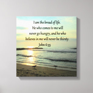 LOVELY JOHN 6:35 SUNRISE PHOTO DESIGN CANVAS PRINT