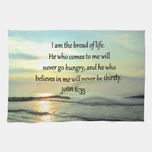 LOVELY JOHN 6:35 SUNRISE PHOTO DESIGN TOWEL