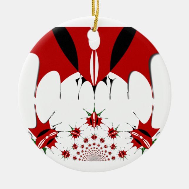 Lovely Kenya Flag. Ceramic Ornament (Front)