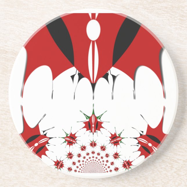 Lovely Kenya Flag. Drink Coaster (Front)