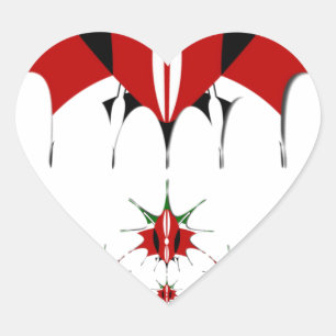 Lovely Kenya Flag. Heart Sticker