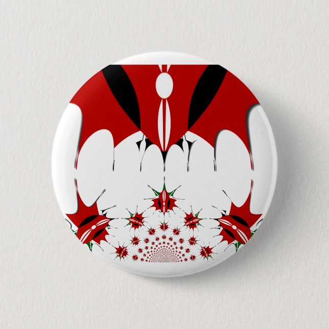Lovely Kenya Flag. Pinback Button (Front)