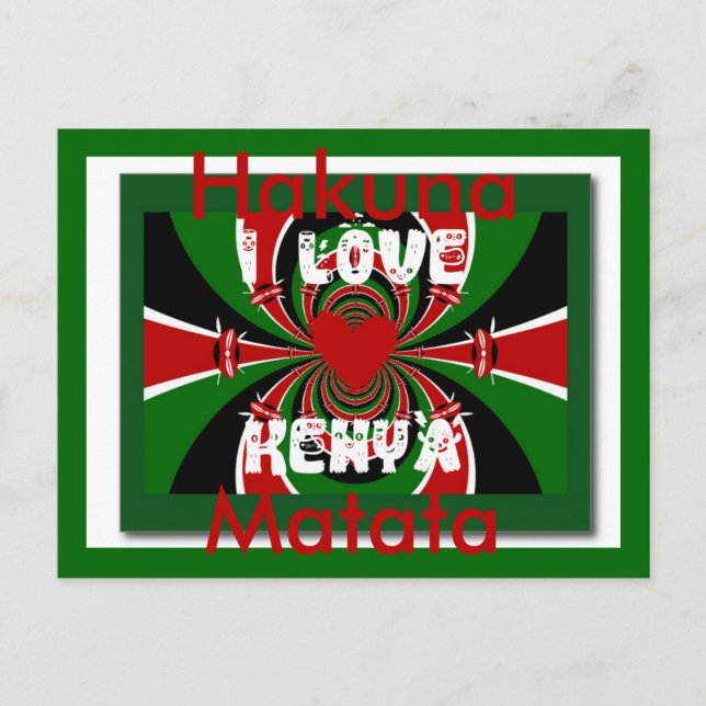 Lovely Kenya Hakuna Matata Postcard (Front)