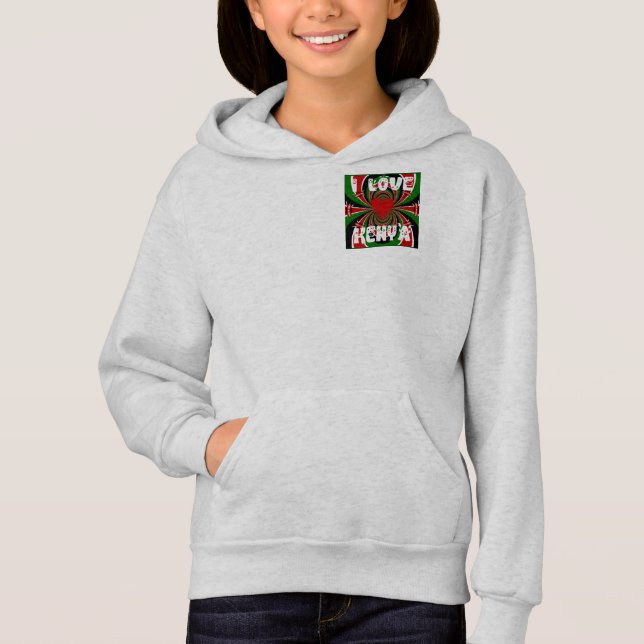 Lovely Kenya Kids' American Apparel Zip Hoodie (Front)